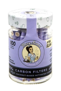 PURIZE® Aktivkohlefilter, XTRA Slim "Blazy Susan" PURPLE, ø 5,9mm, 100er GLAS